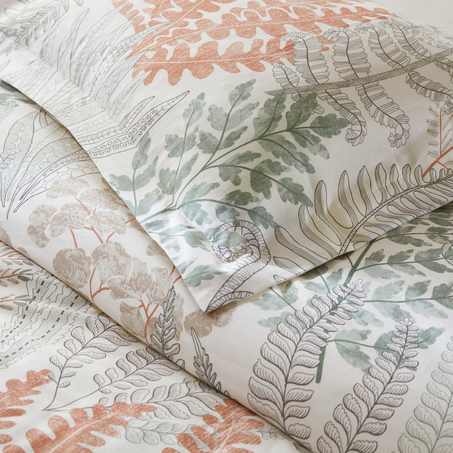 Botanical 100% Cotton Sateen Duvet Cover Set