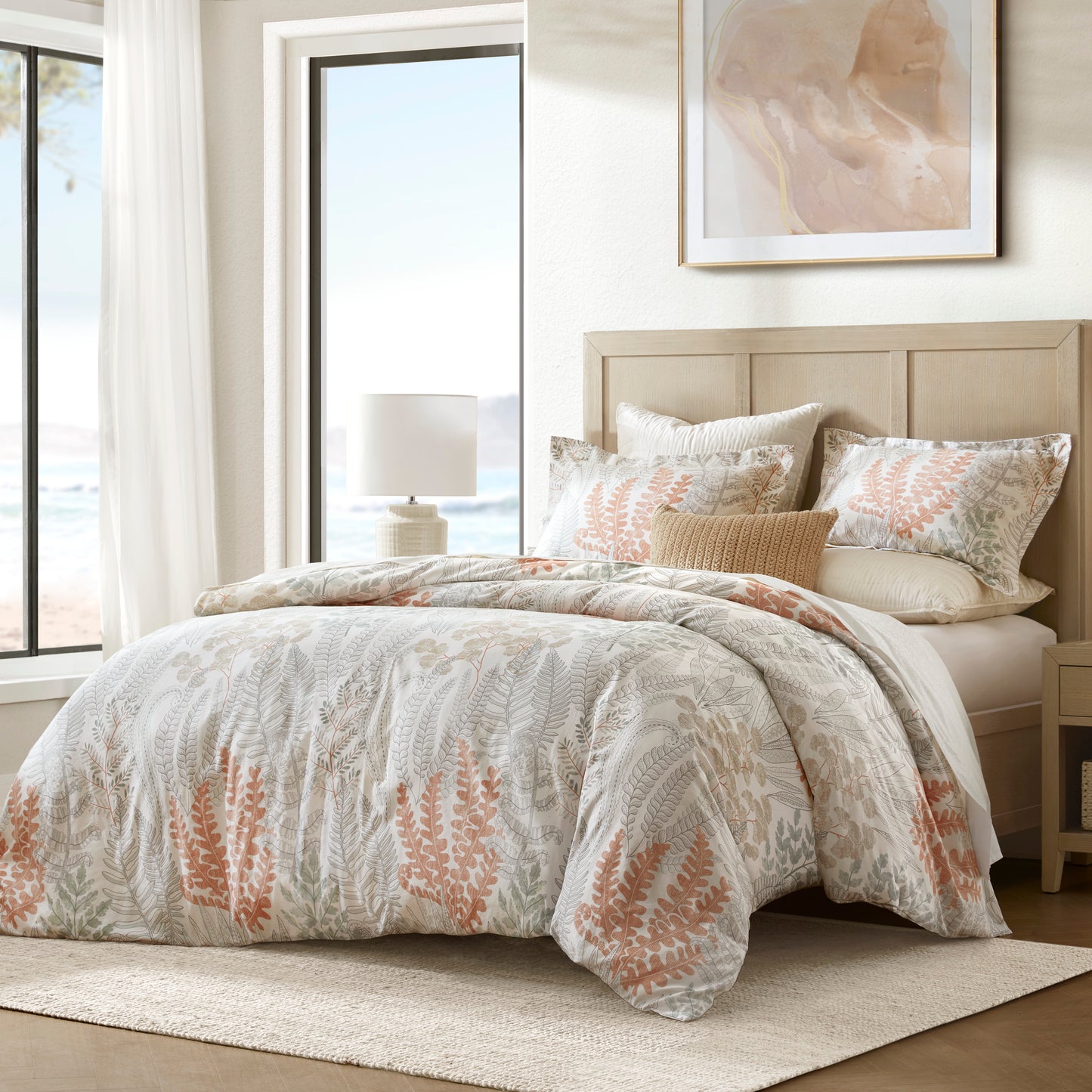 Botanical 100% Cotton Sateen Duvet Cover Set