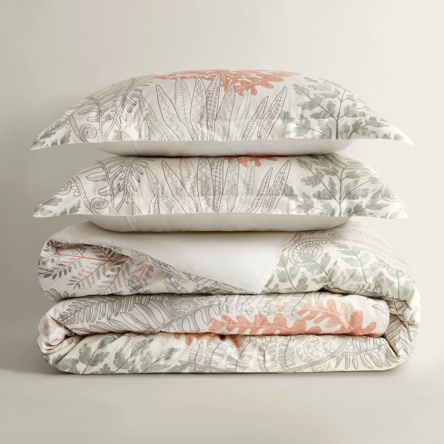 Botanical 100% Cotton Sateen Duvet Cover Set