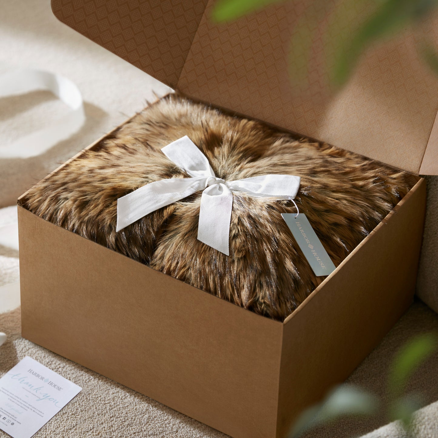 Botswana Animal Print Faux Fur Throw Blanket