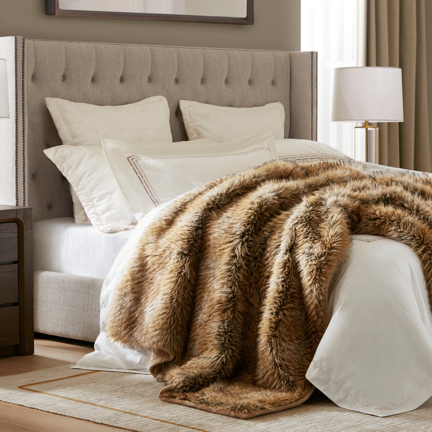 Botswana Animal Print Faux Fur Throw Blanket