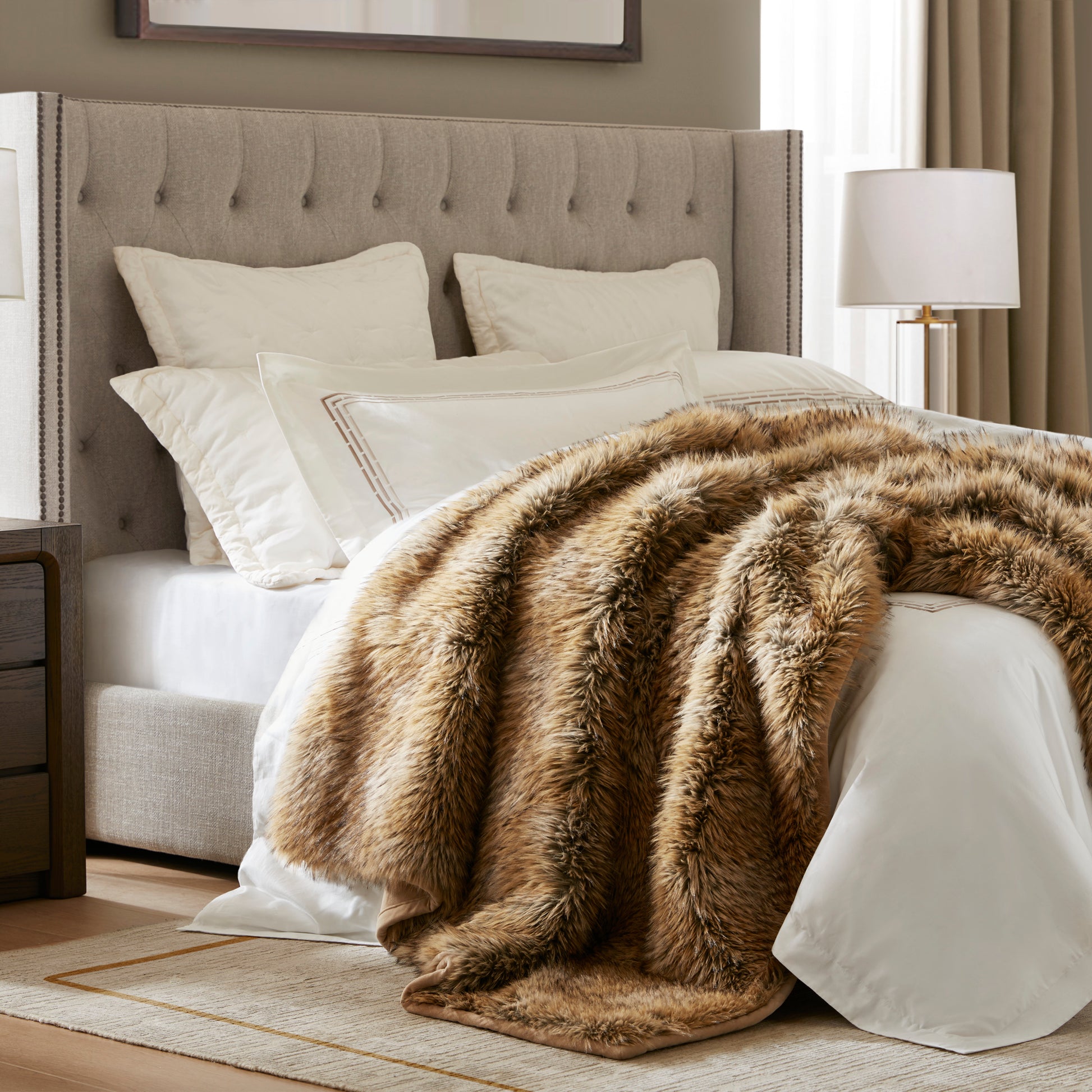 Botswana Animal Print Faux Fur Throw Blanket