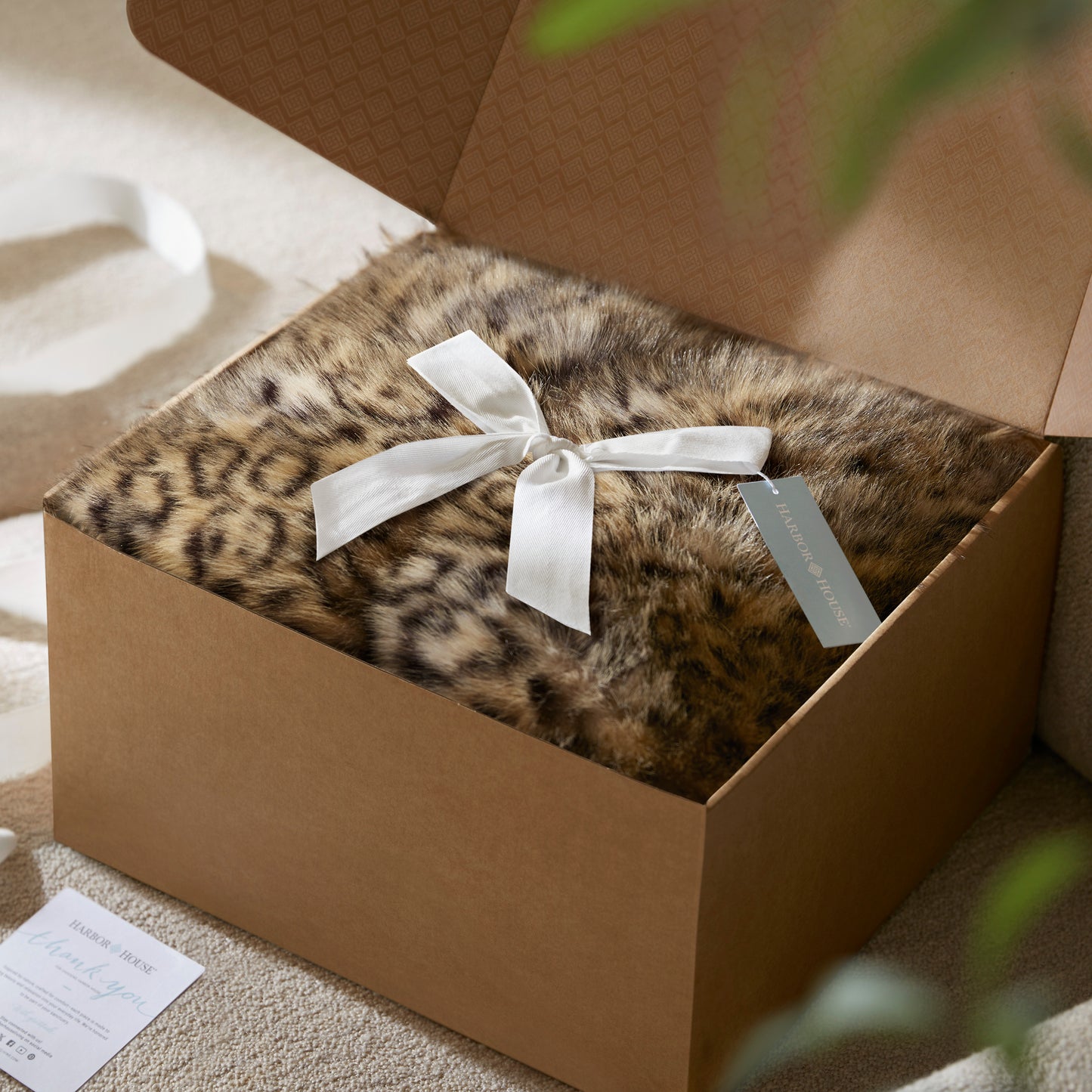 Botswana Animal Print Faux Fur Throw Blanket