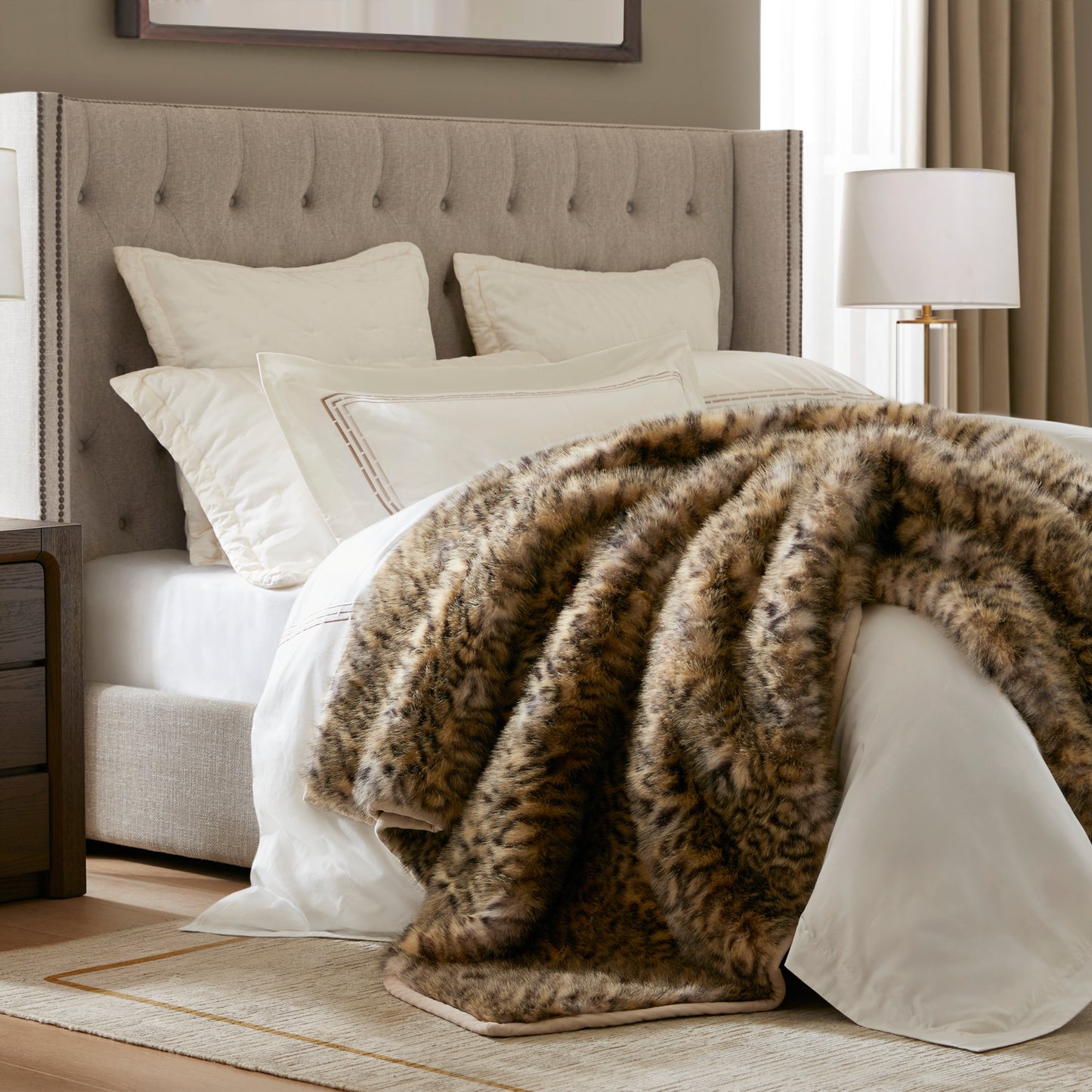 Botswana Animal Print Faux Fur Throw Blanket