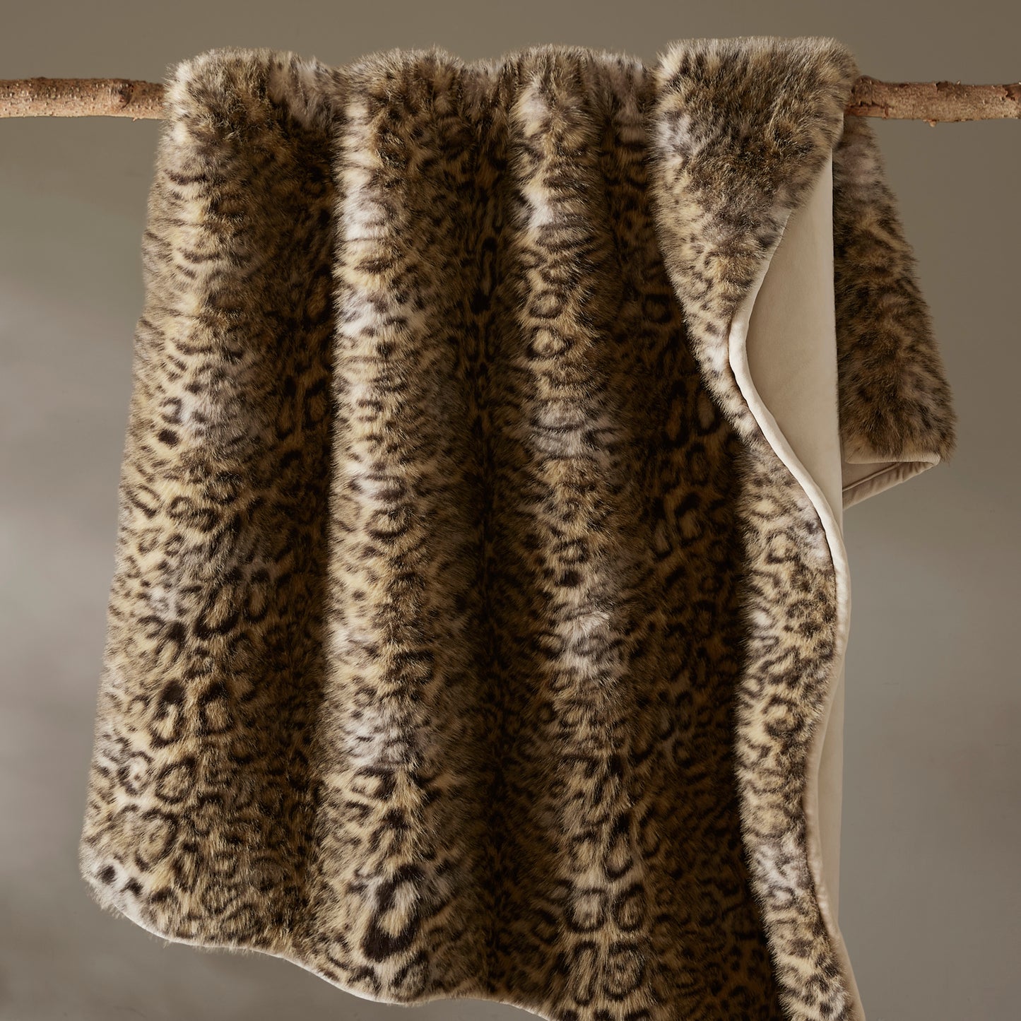 Botswana Animal Print Faux Fur Throw Blanket