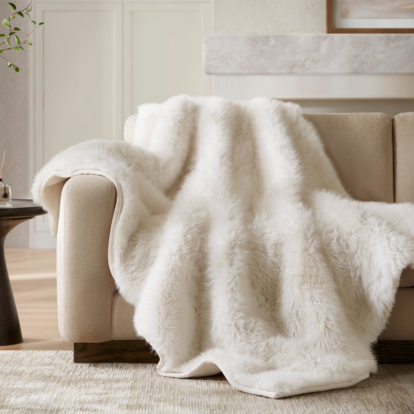 Botswana Animal Print Faux Fur Throw Blanket