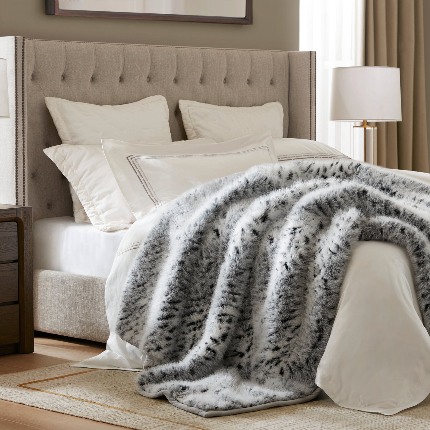Botswana Animal Print Faux Fur Throw Blanket