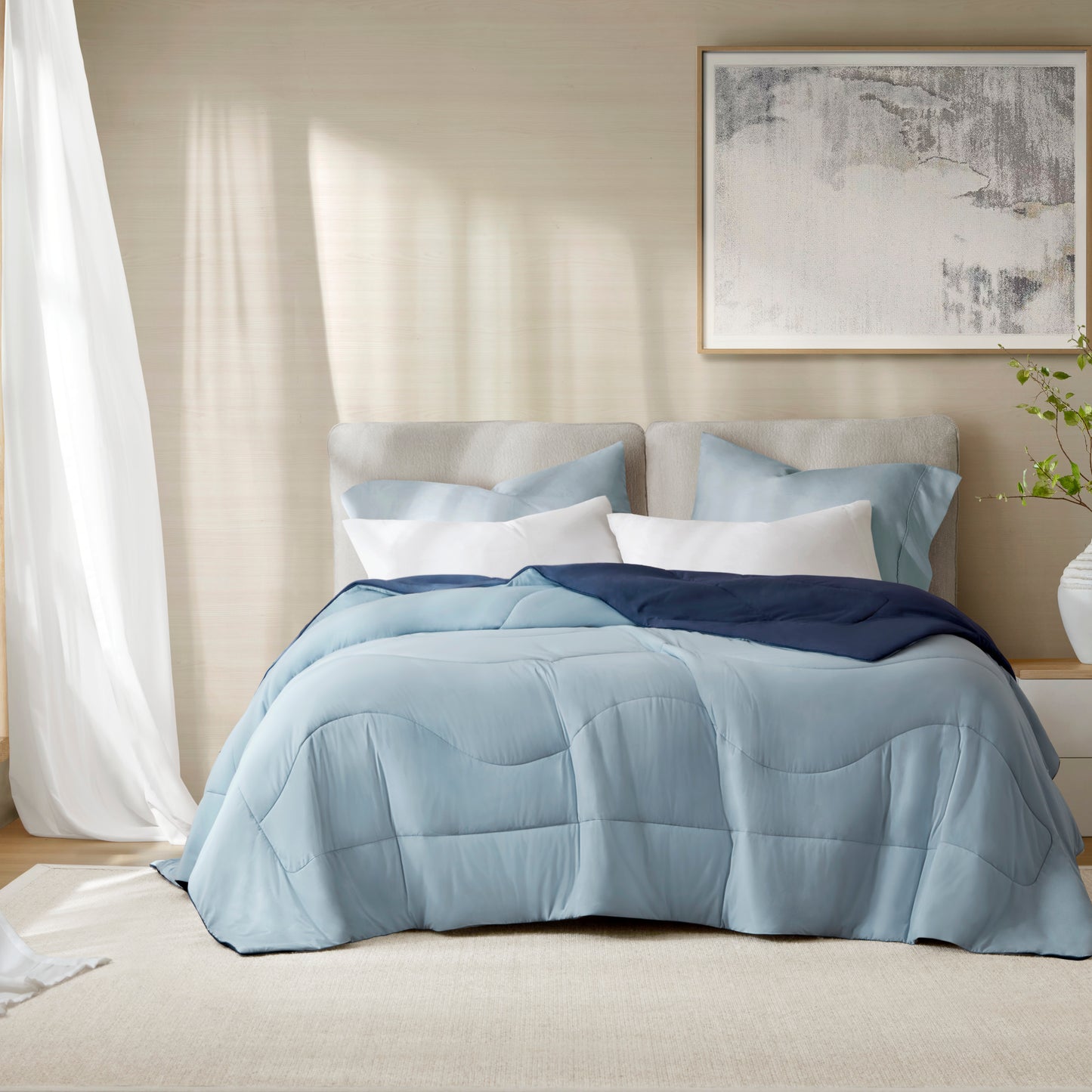 Cooling Reversible Tencel Comforter Blanket