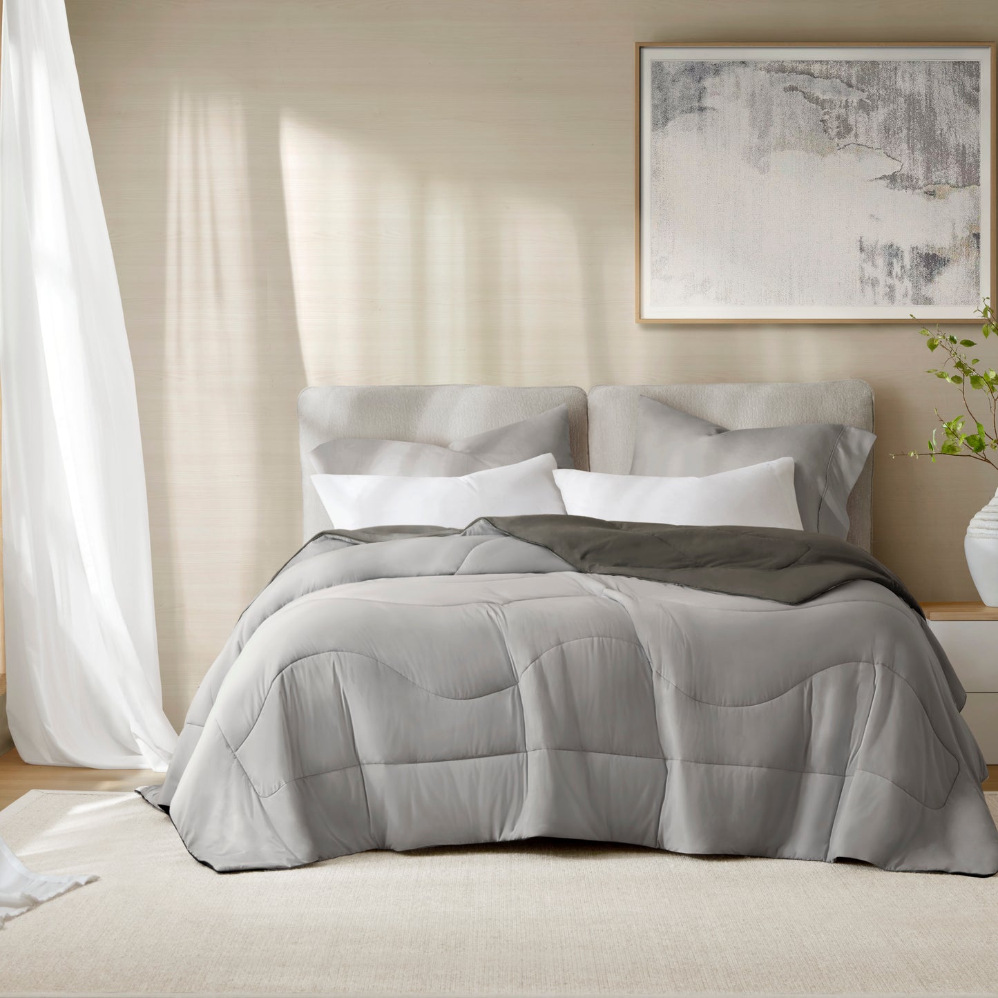 Cooling Reversible Tencel Comforter Blanket