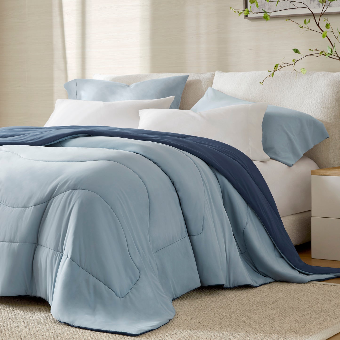 Cooling Reversible Tencel Comforter Blanket