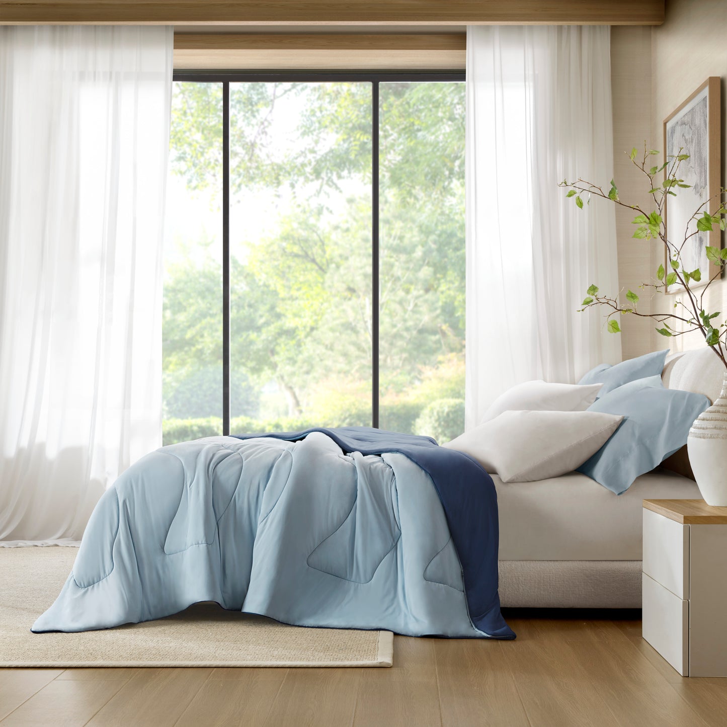 Cooling Reversible Tencel Comforter Blanket