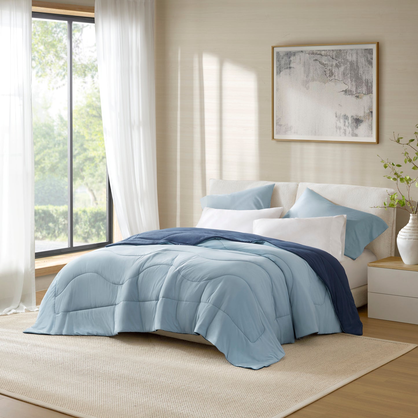 Cooling Reversible Tencel Comforter Blanket
