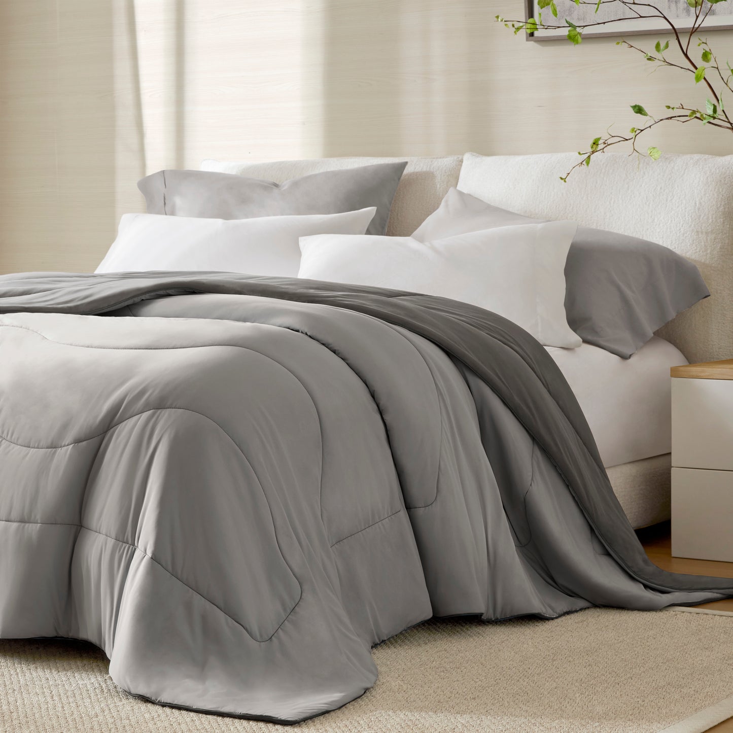 Cooling Reversible Tencel Comforter Blanket