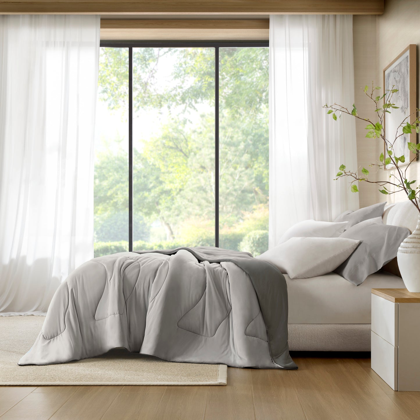 Cooling Reversible Tencel Comforter Blanket
