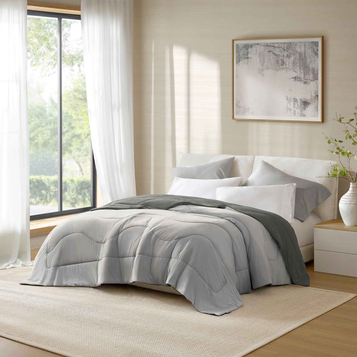 Cooling Reversible Tencel Comforter Blanket