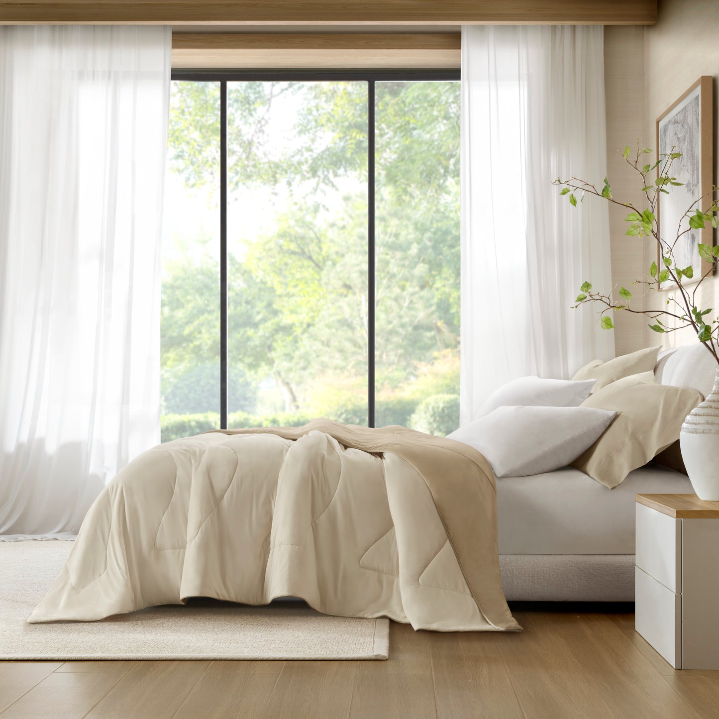 Cooling Reversible Tencel Comforter Blanket