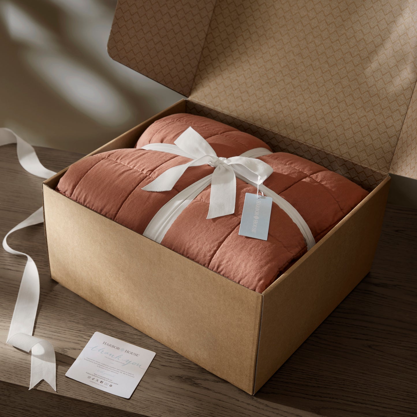 French Flax Linen Garment Washed Quilt Set