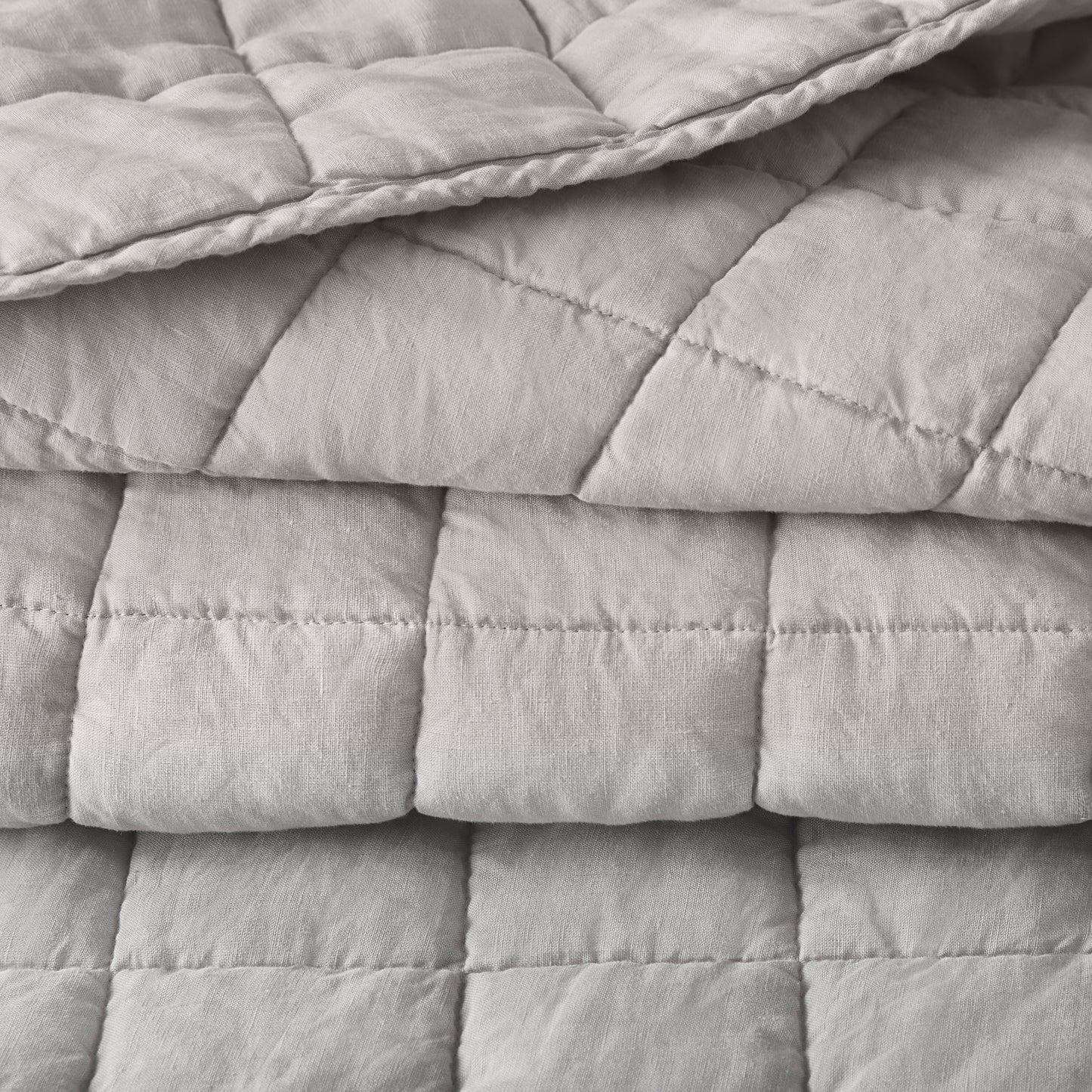 French Flax Linen Garment Washed Quilt Set