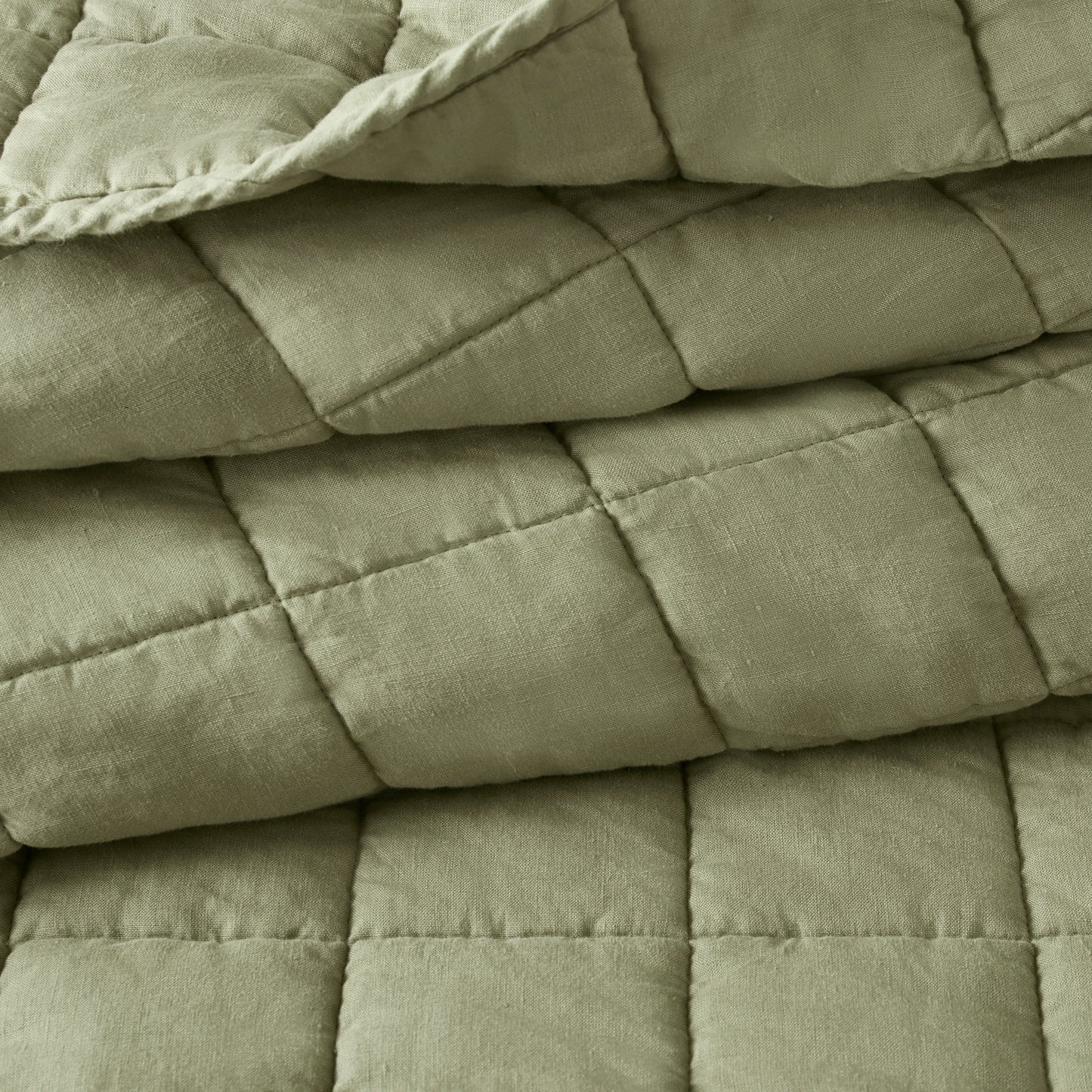 French Flax Linen Garment Washed Quilt Set