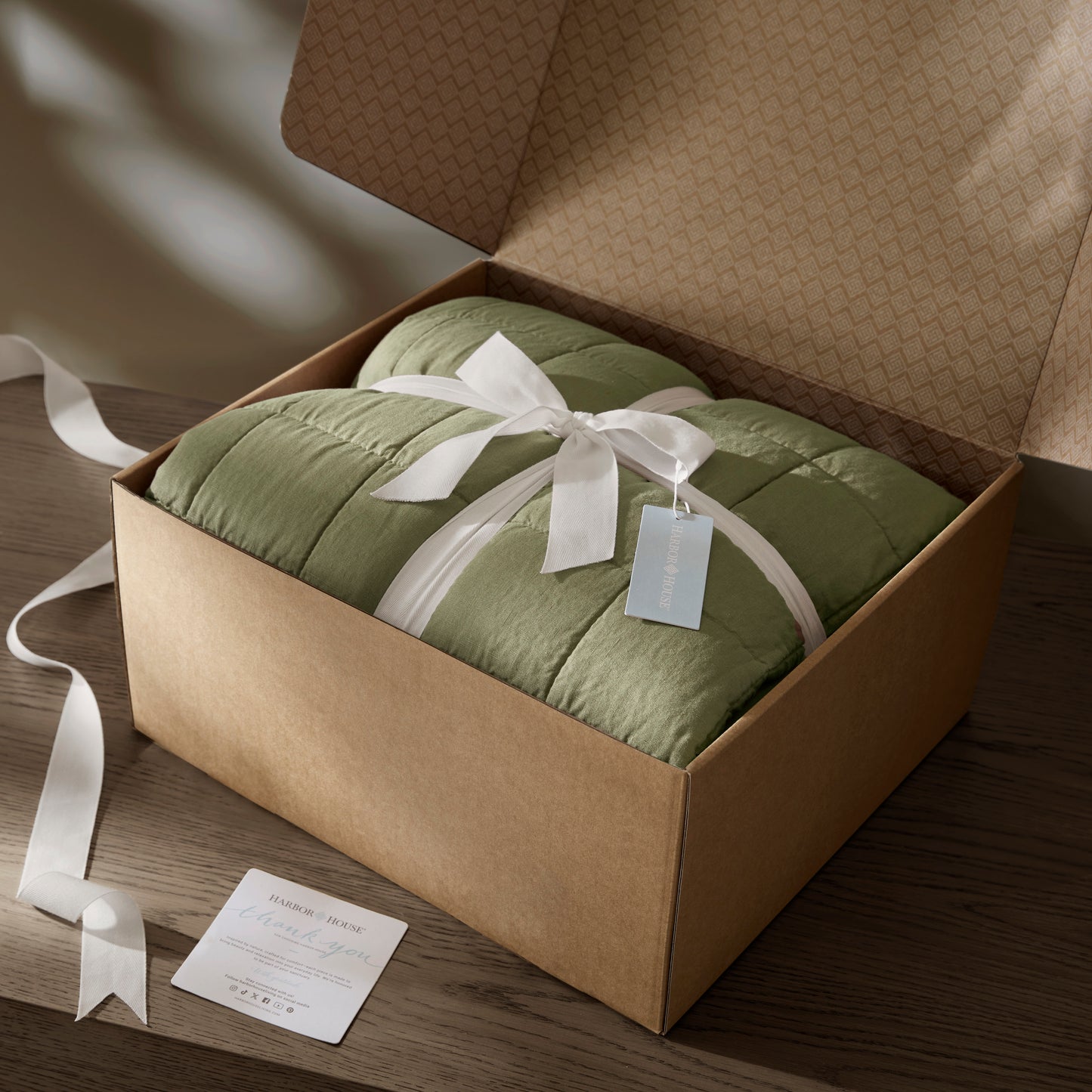 French Flax Linen Garment Washed Quilt Set