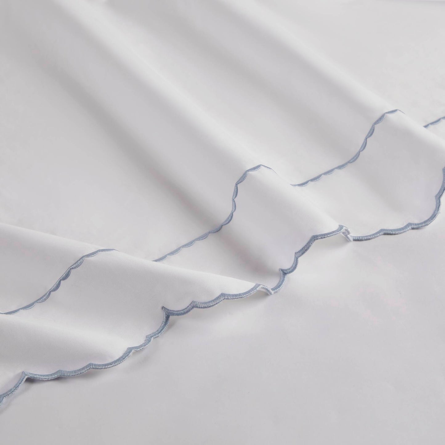 Brielle Scalloped Edge 4 Piece Cotton Sheet Set