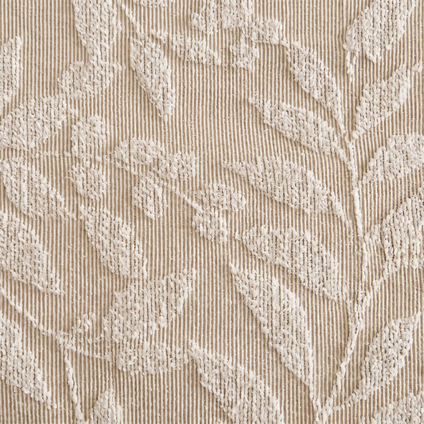 Solace Leaf Cotton Blend Botanical Jacquard Shower Curtain