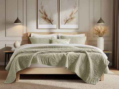 Botanical Leaves  Quilt Set
