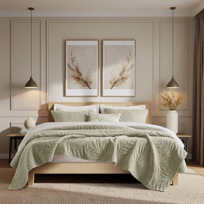 Botanical Leaves  Quilt Set
