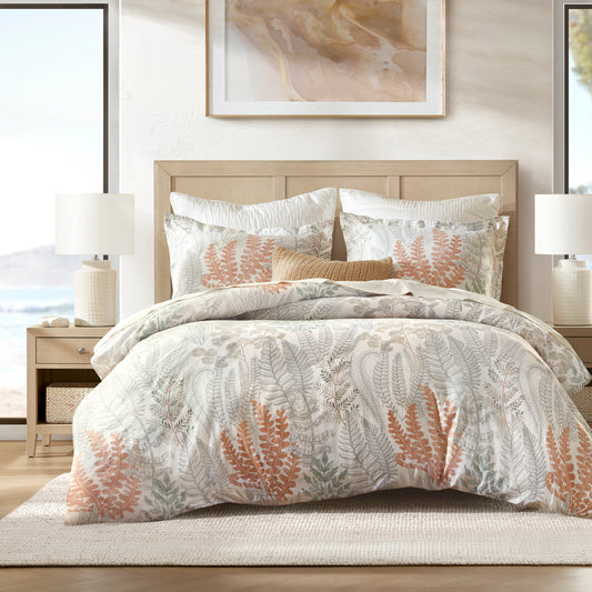 Botanical 100% Cotton Sateen Duvet Cover Set