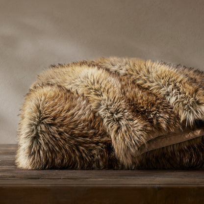 Botswana Animal Print Faux Fur Throw Blanket