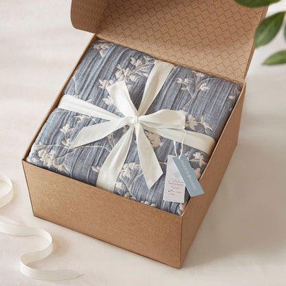 Catalina Botanical 3 Piece Jacquard Cotton Gauze Quilt Set