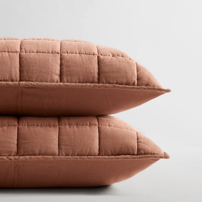 French Flax Linen Garment Washed Quilt Set