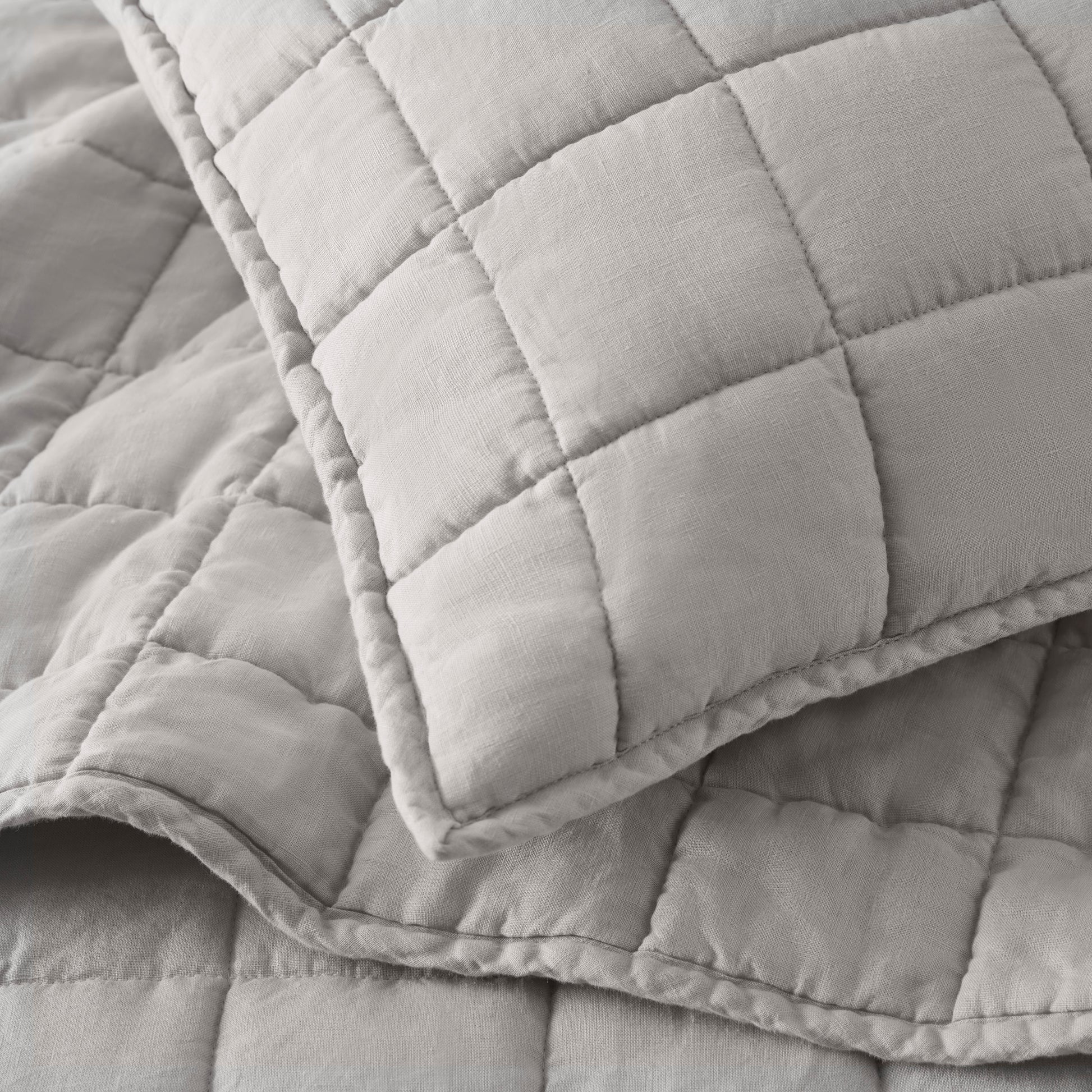 French Flax Linen Garment Washed Quilt Set