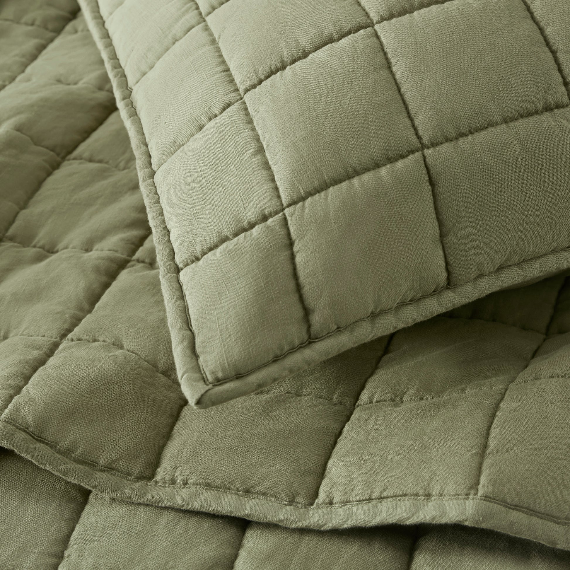 French Flax Linen Garment Washed Quilt Set