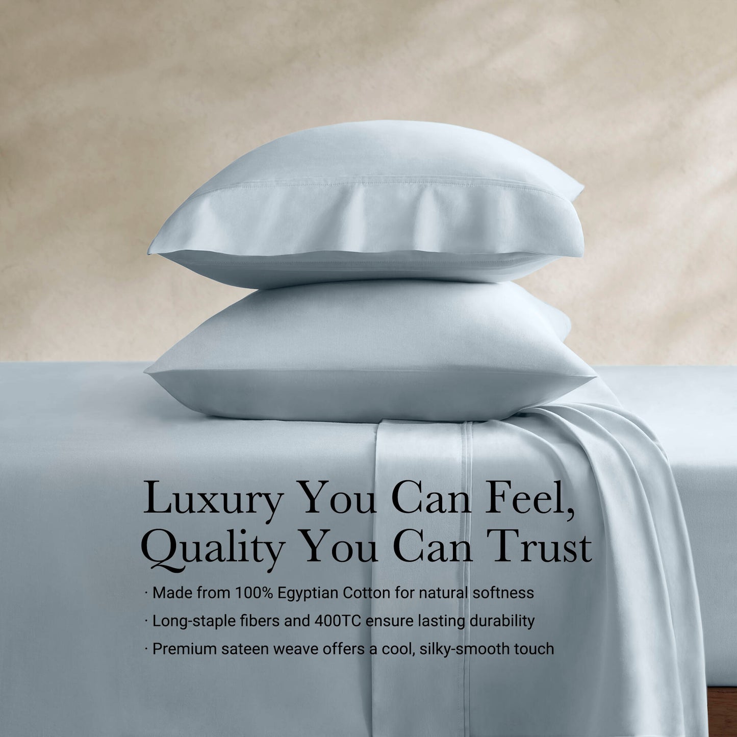 100% Egyptian Cotton Sateen Sheet Set