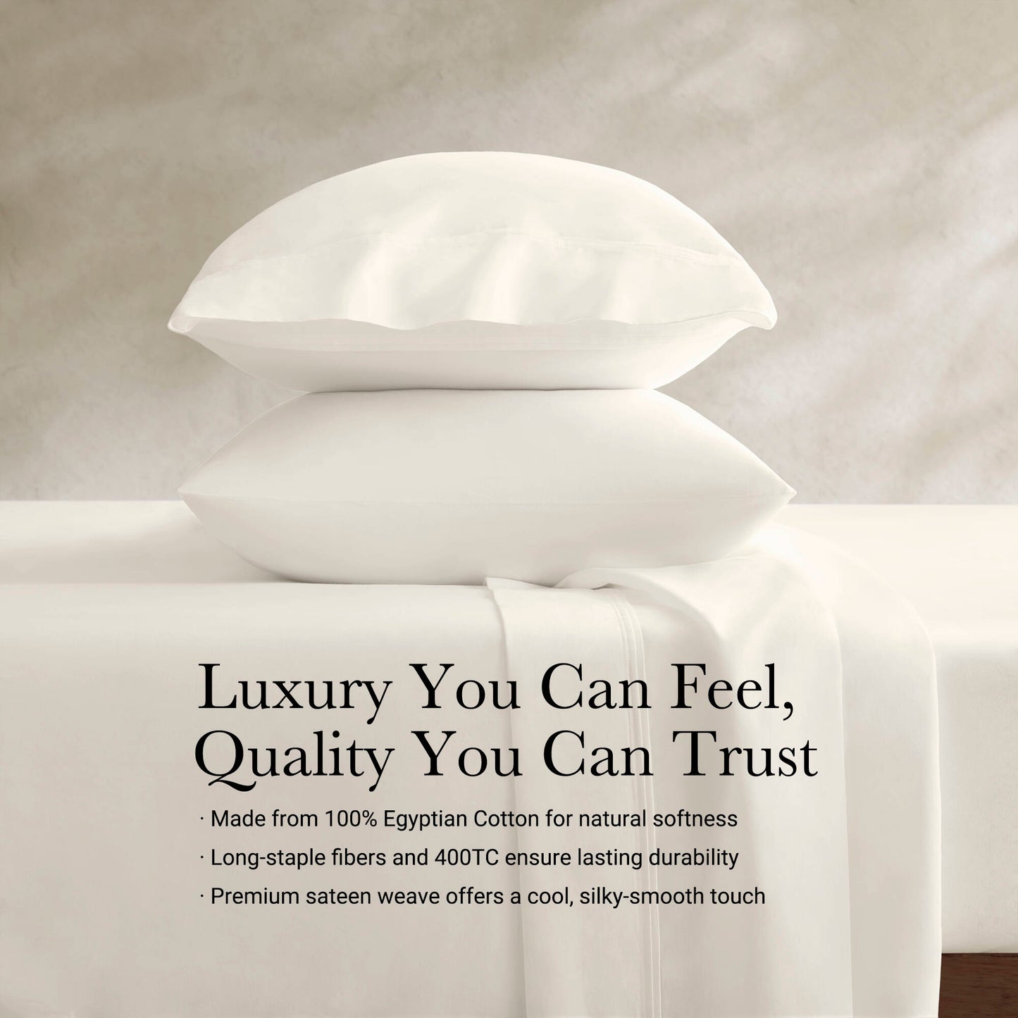 100% Egyptian Cotton Sateen Sheet Set