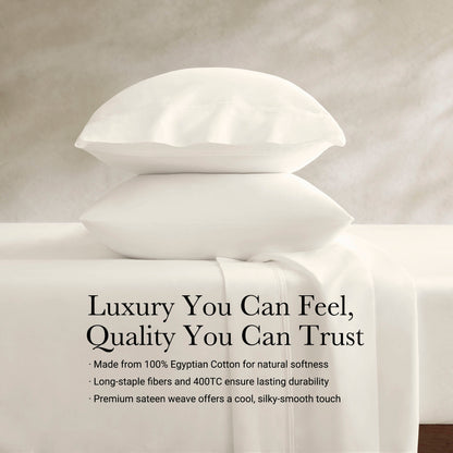 100% Egyptian Cotton Sateen Sheet Set