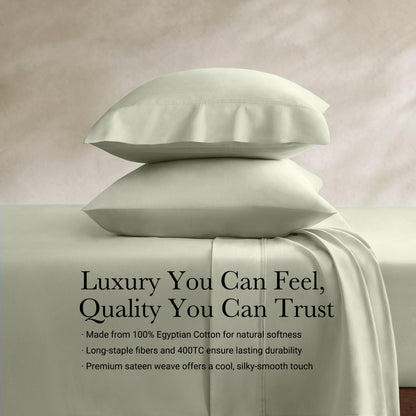 100% Egyptian Cotton Sateen Sheet Set