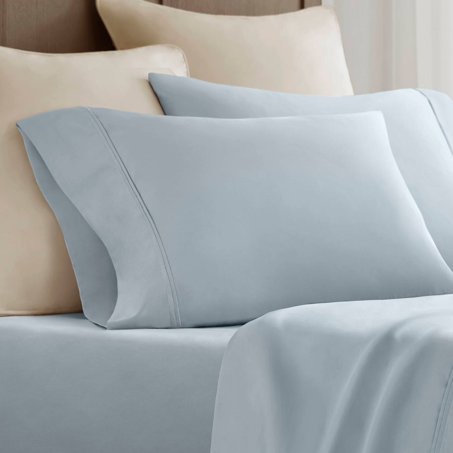 100% Egyptian Cotton Sateen Pillowcase Set