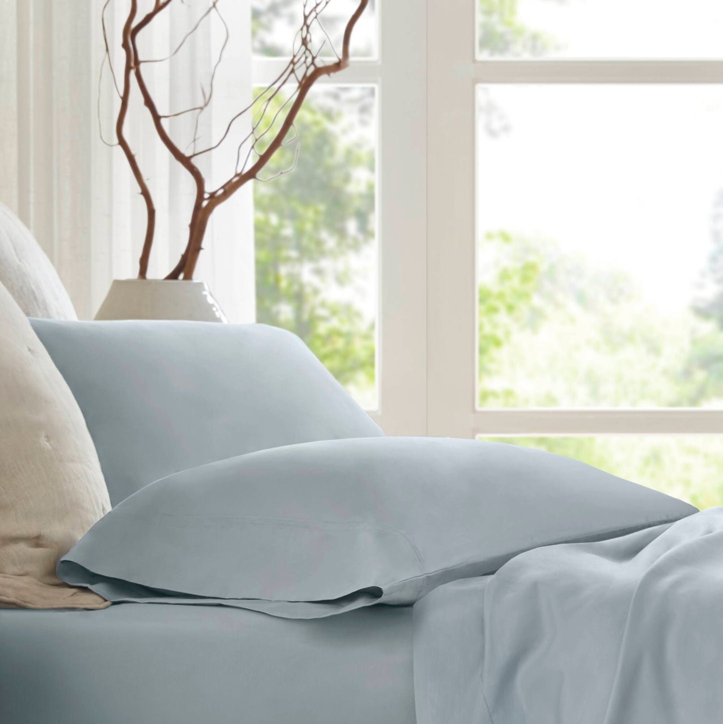 100% Egyptian Cotton Sateen Pillowcase Set