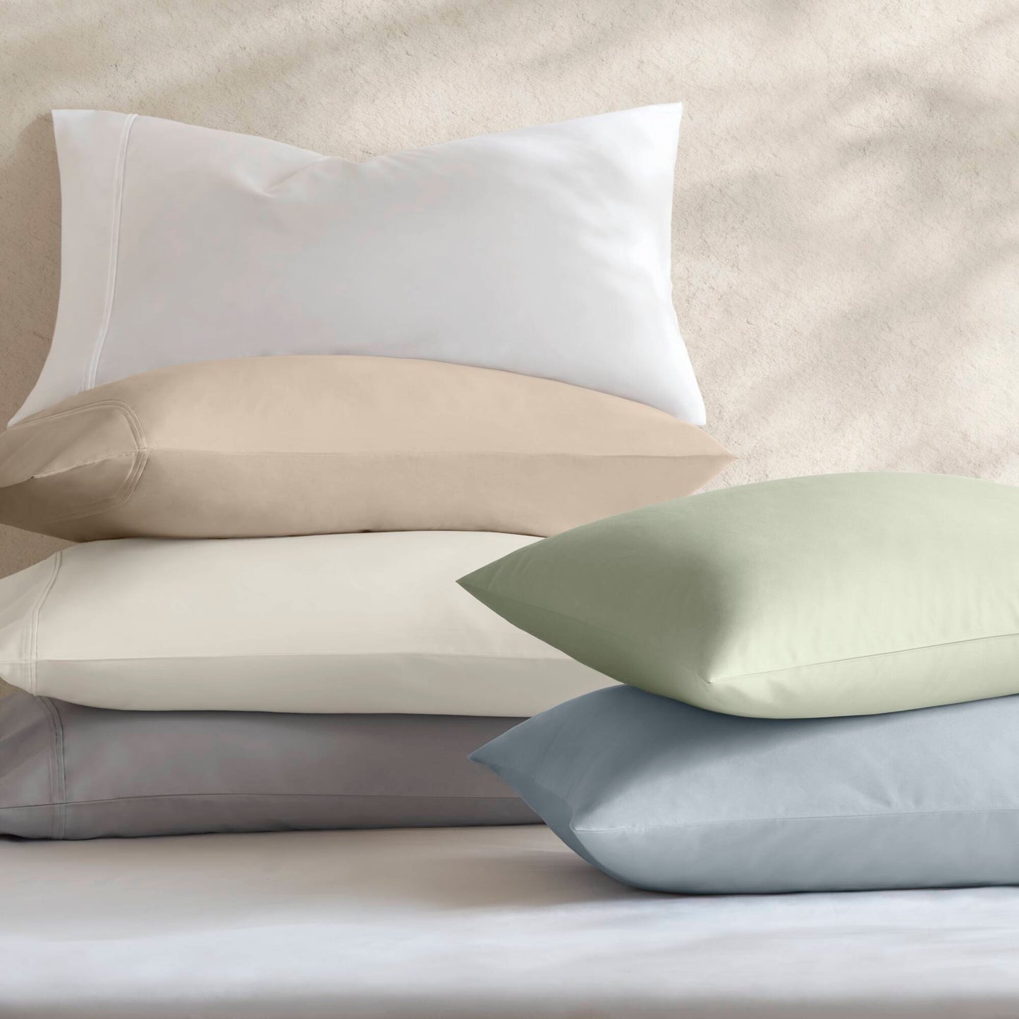 100% Egyptian Cotton Sateen Pillowcase Set
