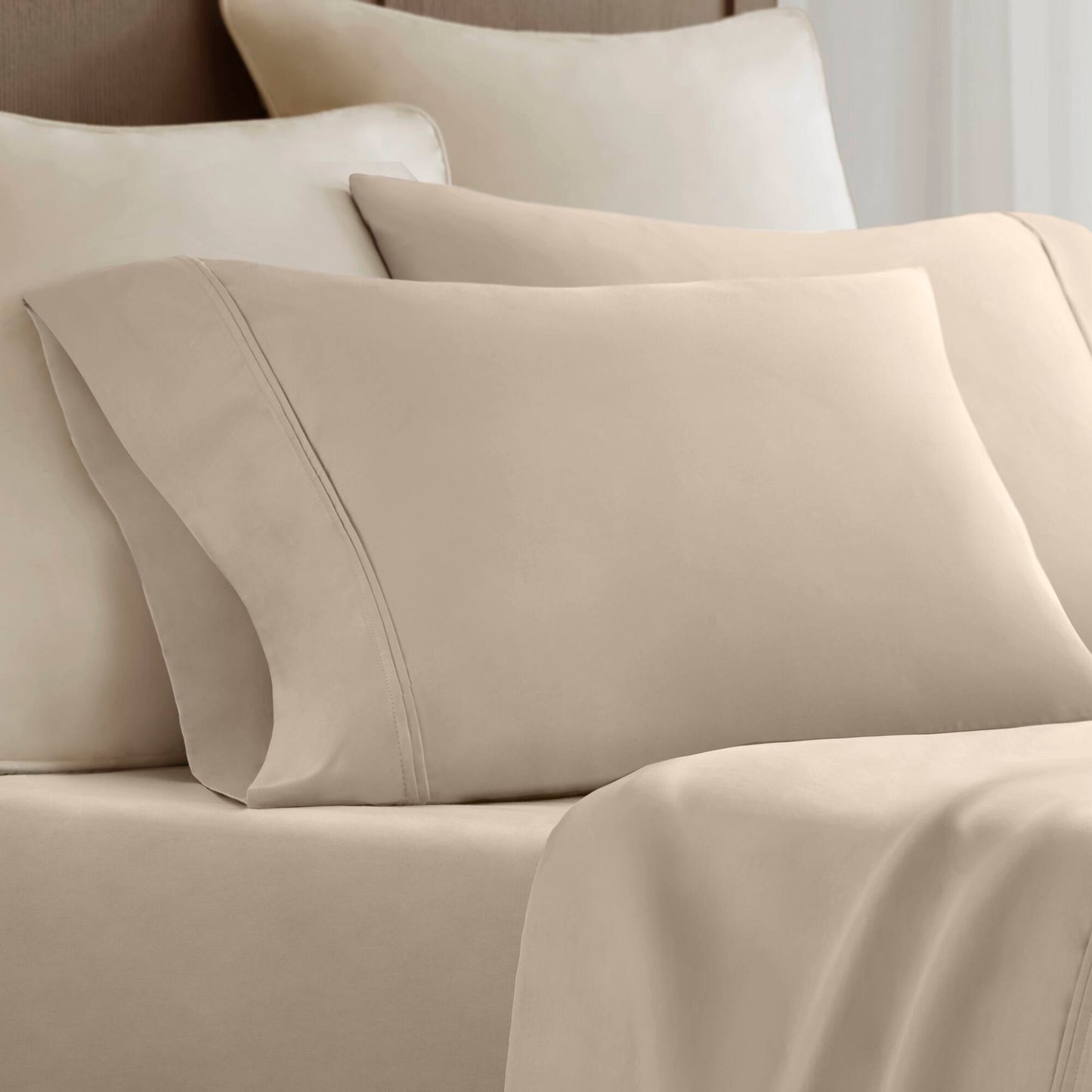 100% Egyptian Cotton Sateen Pillowcase Set