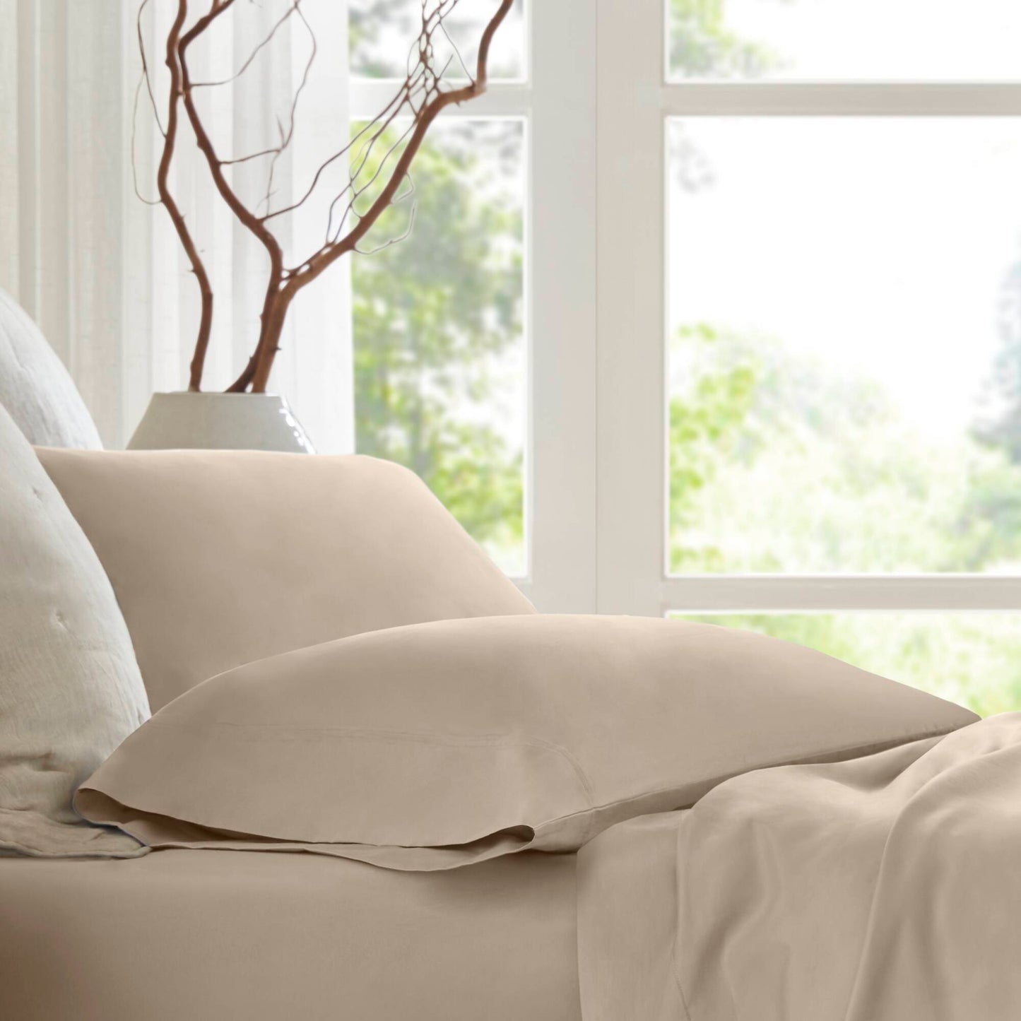 100% Egyptian Cotton Sateen Pillowcase Set