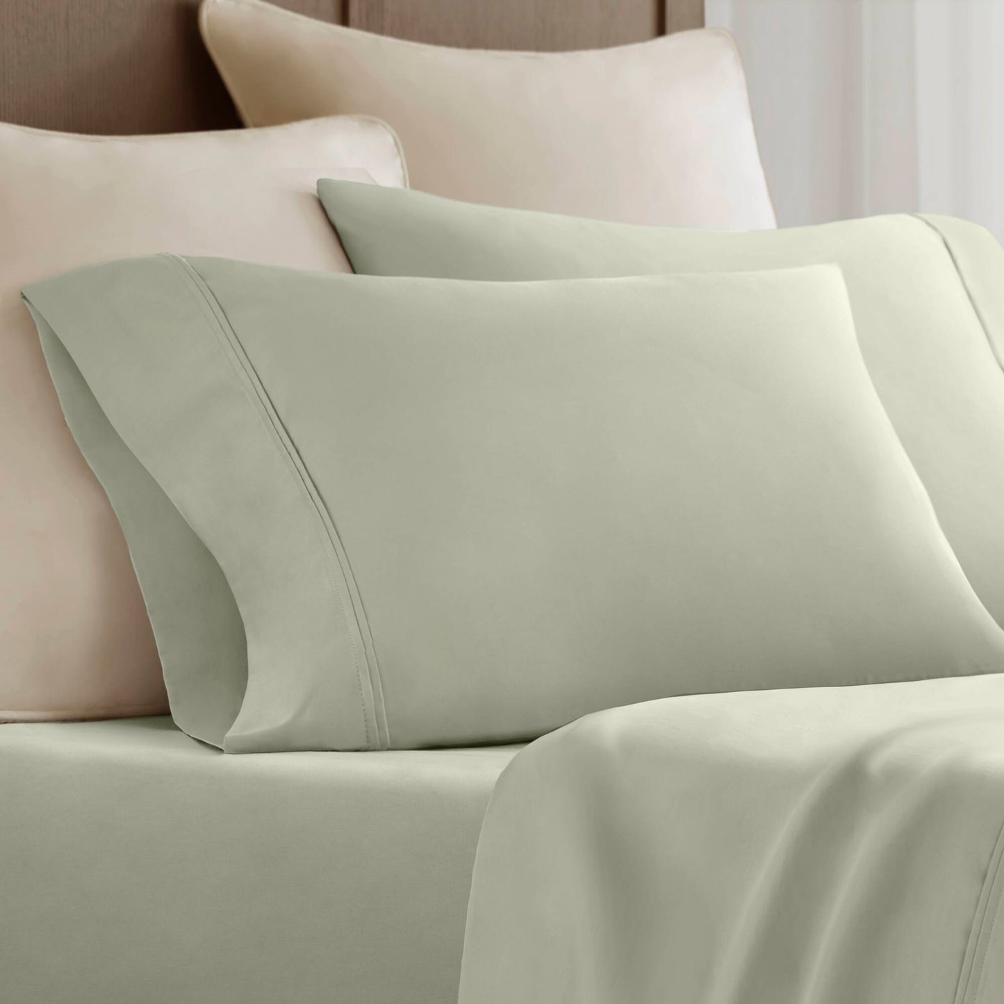 100% Egyptian Cotton Sateen Pillowcase Set