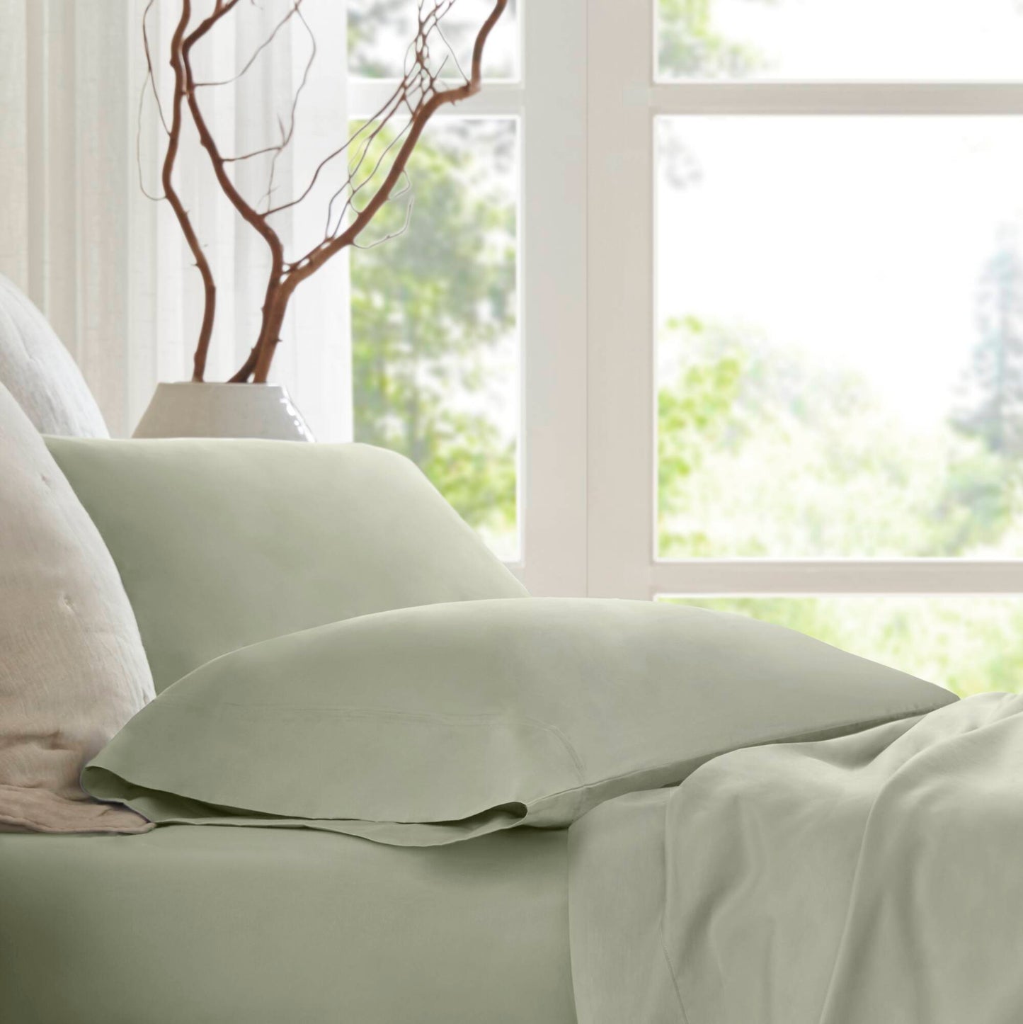 100% Egyptian Cotton Sateen Pillowcase Set
