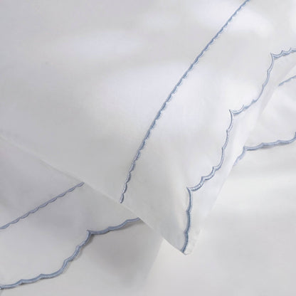 Brielle Scalloped Edge 4 Piece Cotton Sheet Set