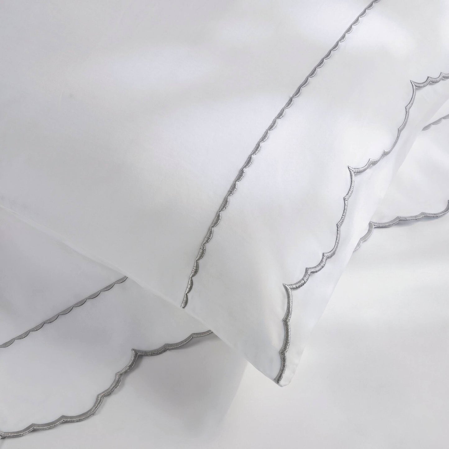Brielle Scalloped Edge 4 Piece Cotton Sheet Set