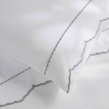 Brielle Scalloped Edge 4 Piece Cotton Sheet Set