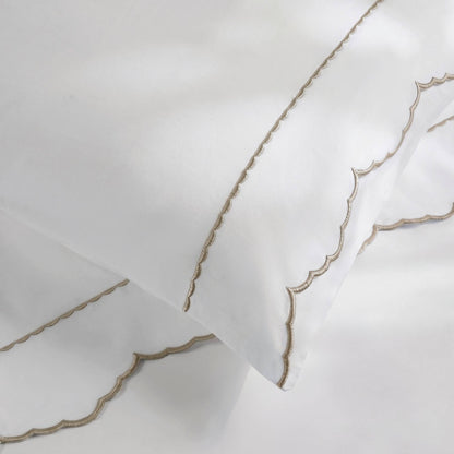 Brielle Scalloped Edge 4 Piece Cotton Sheet Set