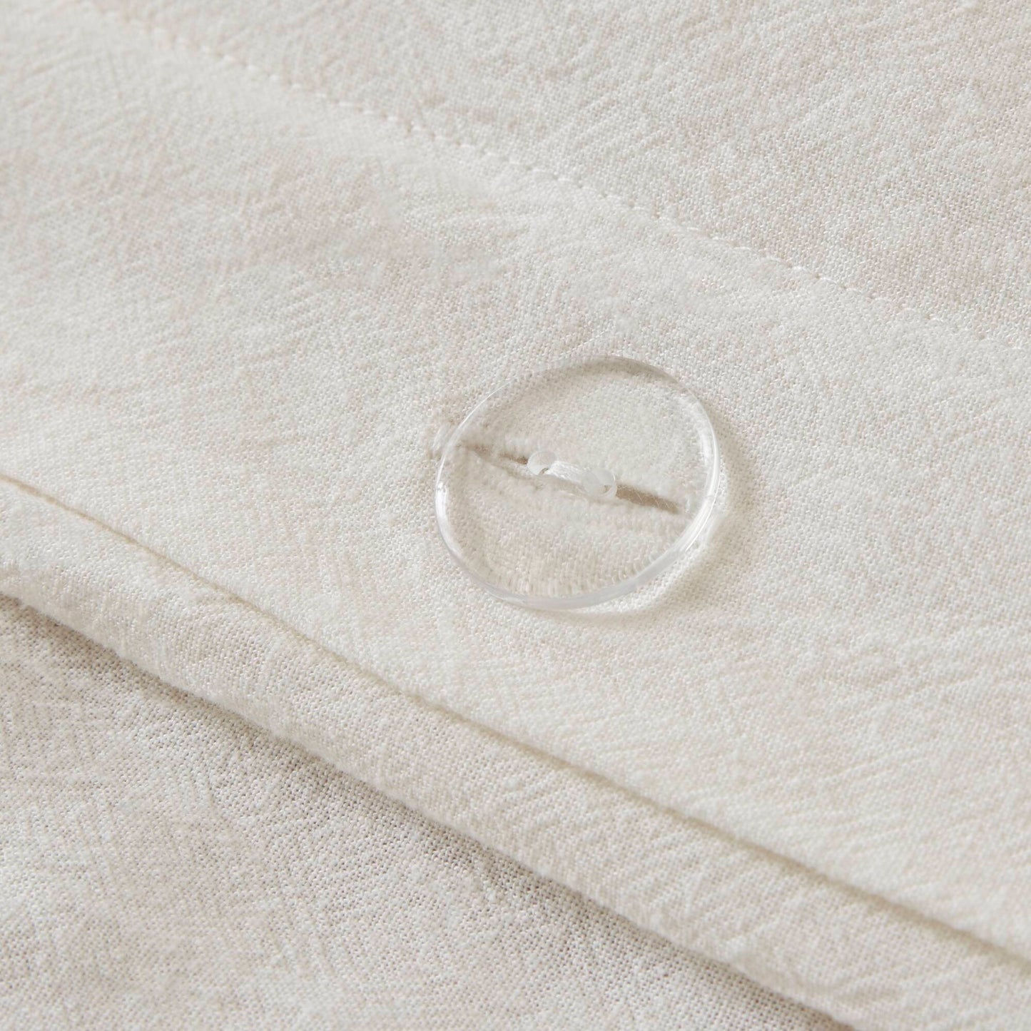 Linen Blend Double Flange Duvet Cover Set